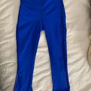 Lululemon Running Crops with reflective bottoms